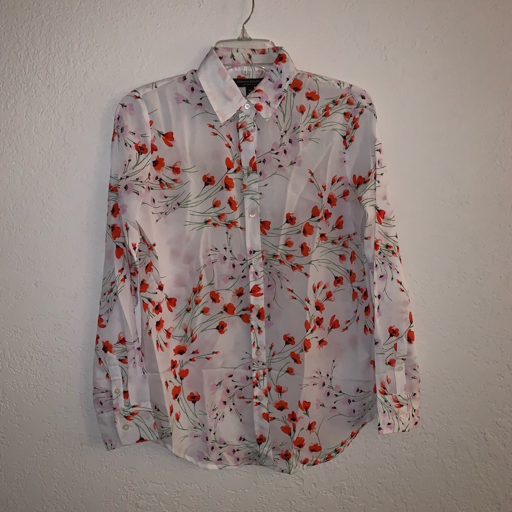 Banana Republic Floral Button Down